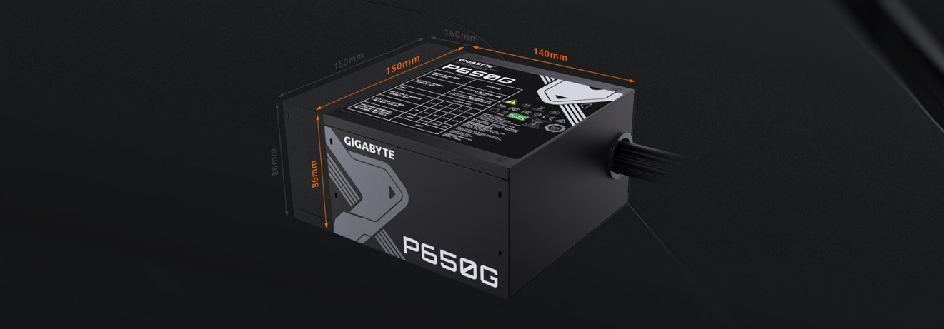 Zasilacz Gigabyte P650G 650W 120mm 80+Gold - zdjęcie 8