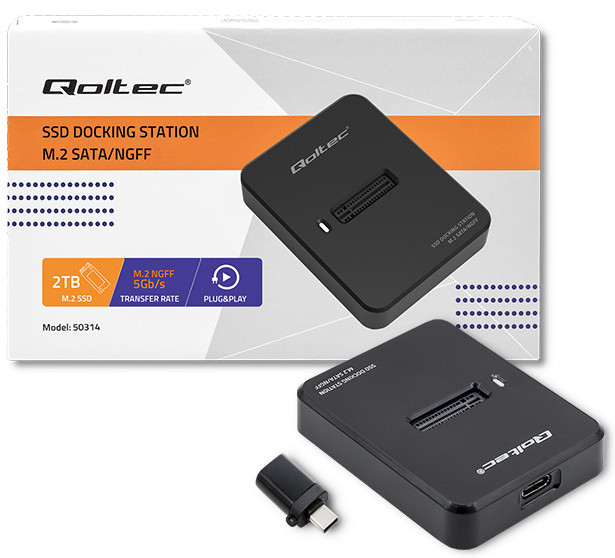 QOLTEC STACJA DOKUJĄCA DYSKÓW SSD M.2 SATA | NGFF - zdjęcie 3