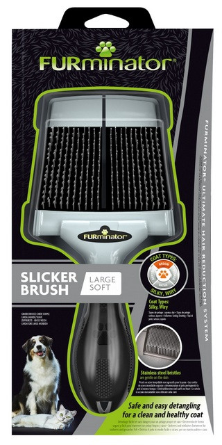 FURminator - Szczotka pudlówka dla psów i kotów - L Soft - zdjęcie 2