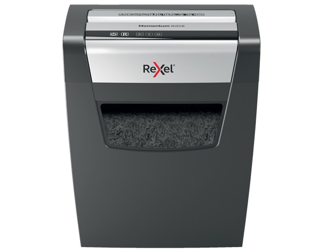 Rexel Niszczarka Momentum X312, 12 kartek, 23 l kosz - zdjęcie 1