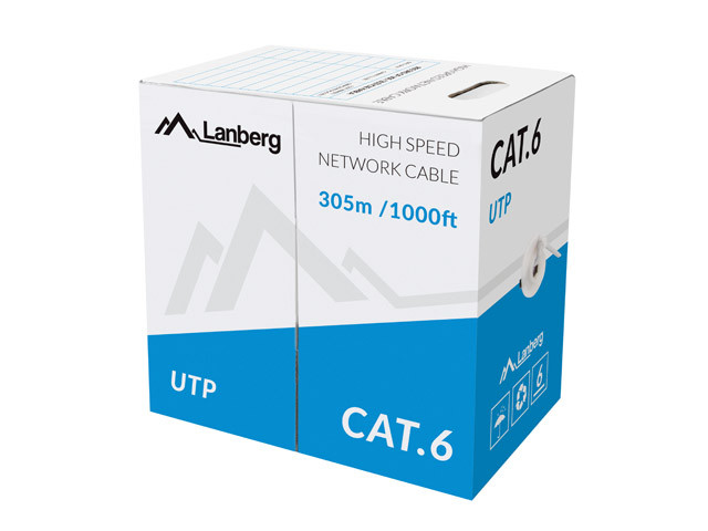 Lanberg kabel utp kat.6 305m drut cca lcu6-10cc-0305-s - zdjęcie 1