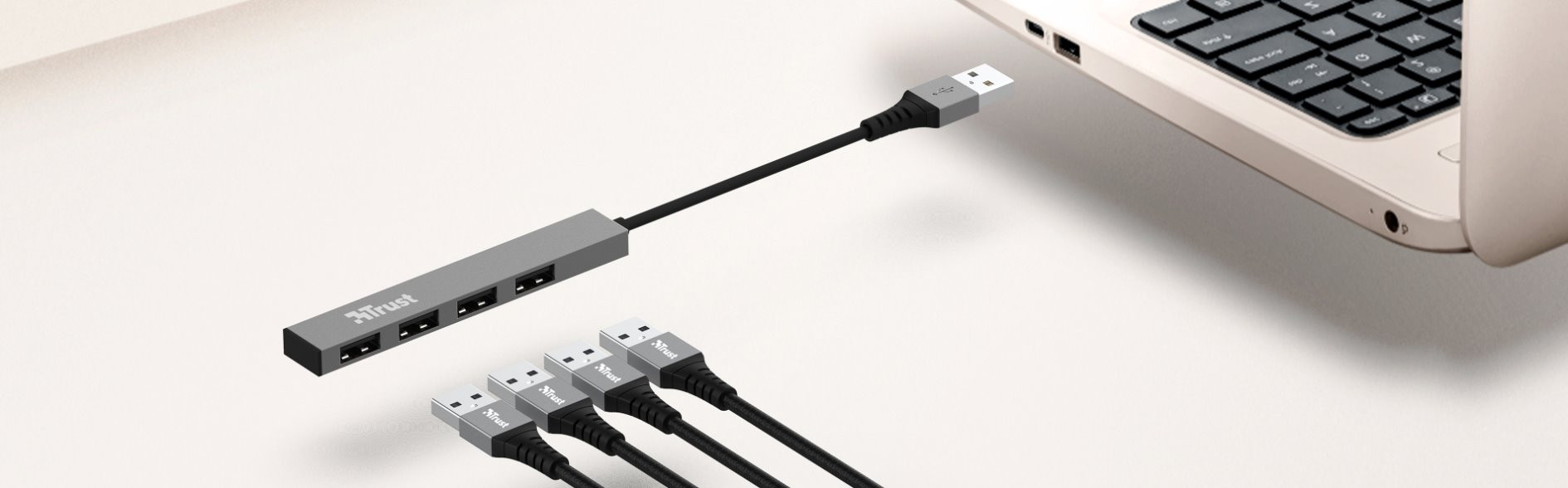 HUB USB TRUST Halyx 4-portowy Mini USB (23786) - zdjęcie 1