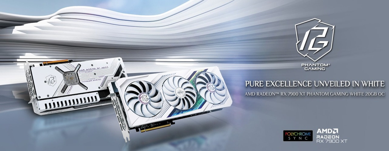 Karta graficzna ASRock RX 7900 XT Phantom Gaming White 20GB OC - zdjęcie 1