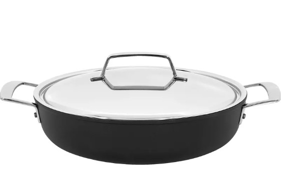 Głęboka patelnia tytanowa z 2 uchwytami i pokrywką DEMEYERE Alu Pro 5 40851-176-0 - 28 cm - zdjęcie 1