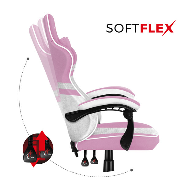 Fotel gamingowy Huzaro Force 4.4 Pink Mesh - zdjęcie 5