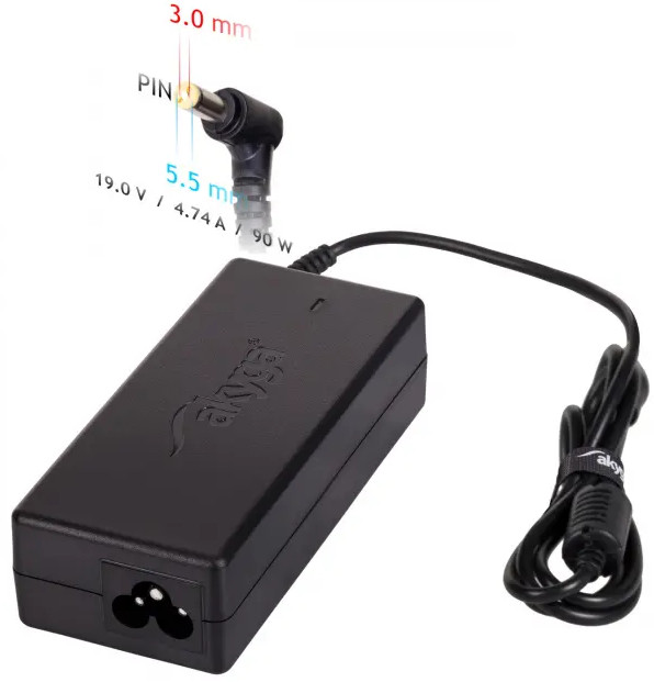 AKYGA ZASILACZ DO NOTEBOOKA SAMSUNG 19V 4.74A 90W 5.5*3.0 PIN AK-ND-27 - zdjęcie 1