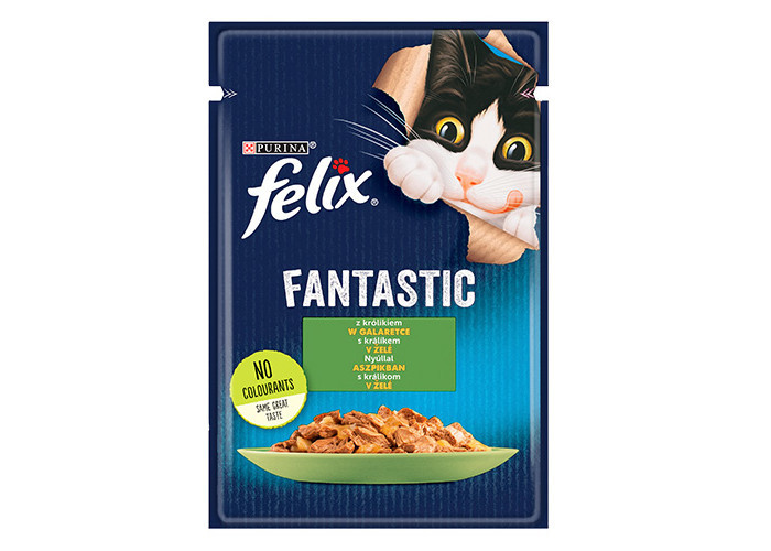 PURINA Felix Fantastic: królik - mokra karma dla kota - 85 g - zdjęcie 1