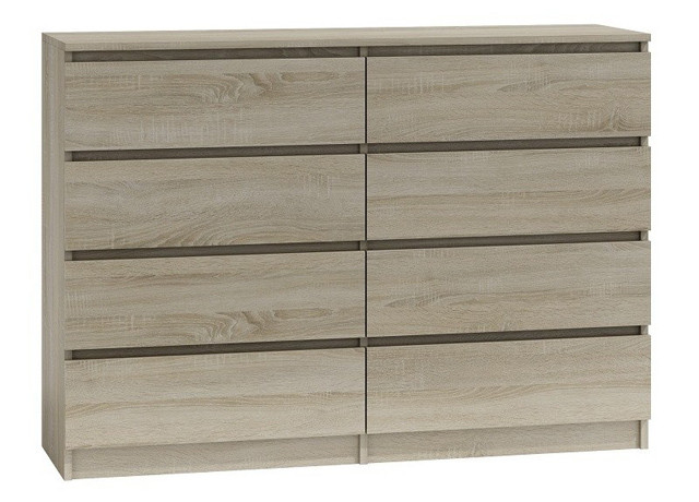 M8 MALWA KOMODA 140CM 8 SZUFLAD SONOMA - zdjęcie 2