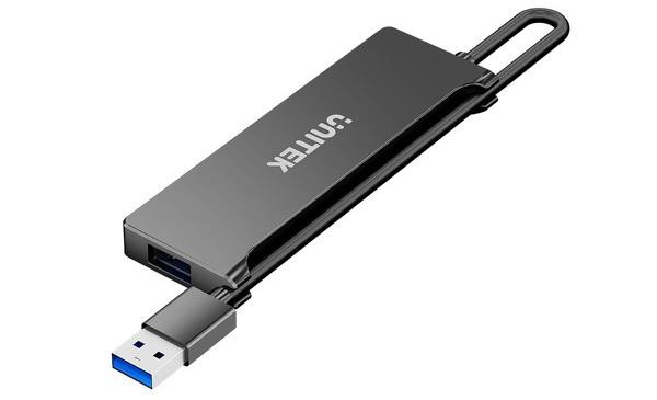 UNITEK HUB USB-A 4X USB-A 5 GBPS, CZARNY - zdjęcie 2