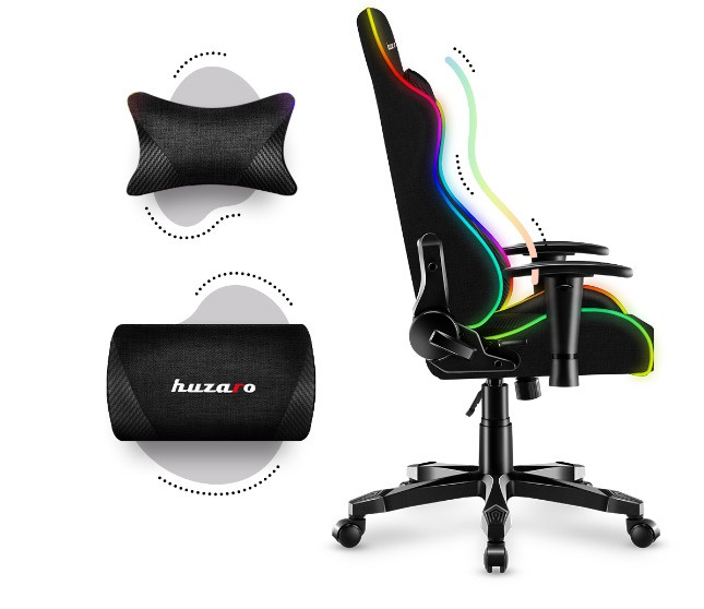 Fotel gam. dla dziecka Huzaro Ranger 6.0 RGB Mesh - zdjęcie 4
