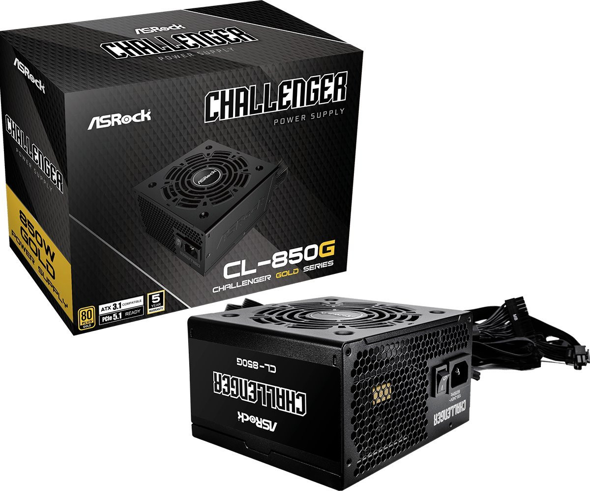 Zasilacz ASRock CHALLENGER 850W 80 Plus Gold (90-UXC085-GNEAAA) - zdjęcie 1