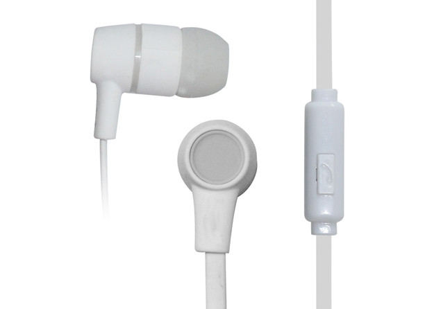 VAKOSS Słuchawki douszne stereo z mikrof./ regulacja głośności SK-214W białe - zdjęcie 1