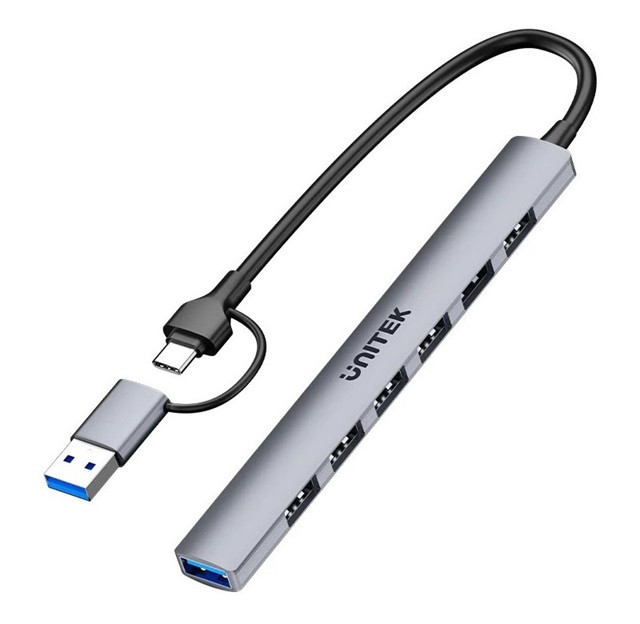 UNITEK HUB USB-A/C 7W1 USB-A 5 GBPS - zdjęcie 1