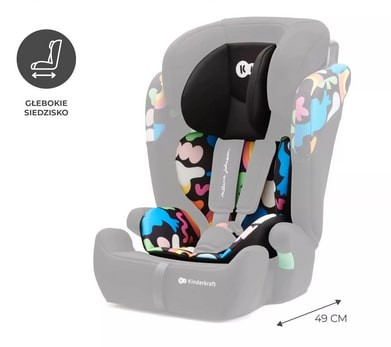 Kinderkraft fotelik COMFORT UP i-Size 9-36kg Happy - zdjęcie 6