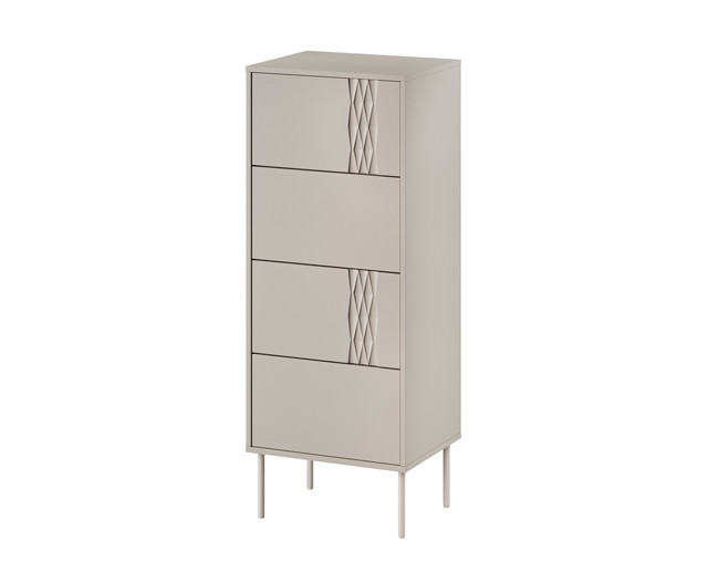 Komoda 4S TRESSE 50x40x125 kaszmir mat - zdjęcie 2