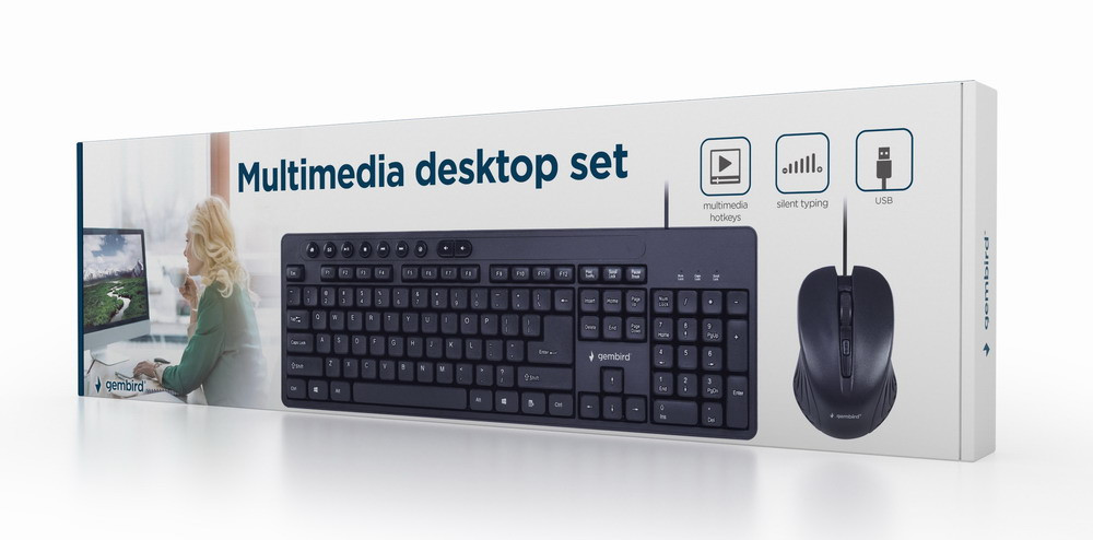 GEMBIRD ZESTAW KLAWIATURA + MYSZ KBS-UM-04 CZARNY - zdjęcie 5