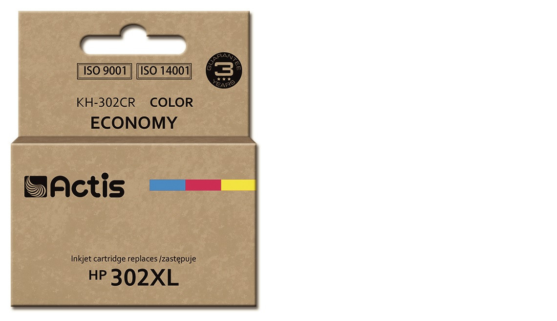Actis KH-302CR Tusz do drukarki HP, Zamiennik HP 302XL F6U67AE; Standard; 21 ml; kolor. - zdjęcie 1