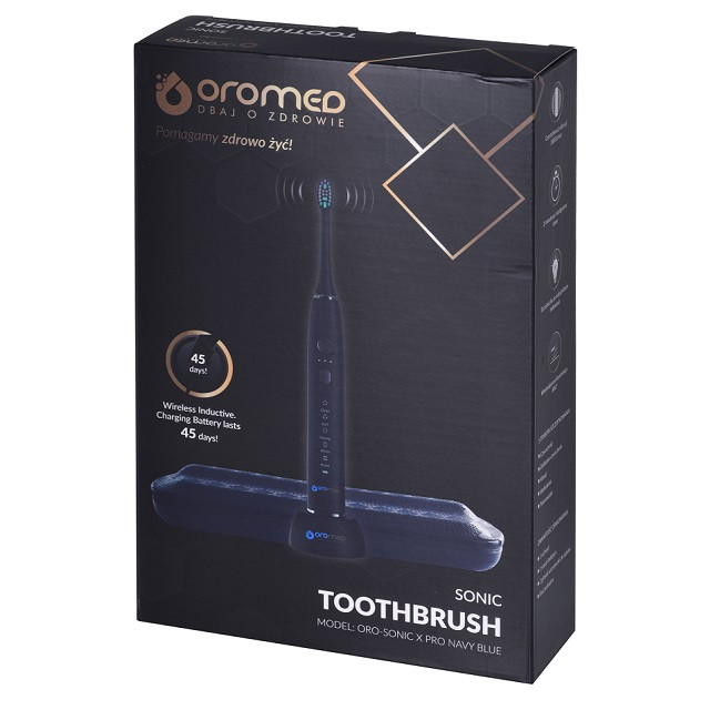 Soniczna szczoteczka ORO-SONIC X PRO NAVY BLUE - zdjęcie 1