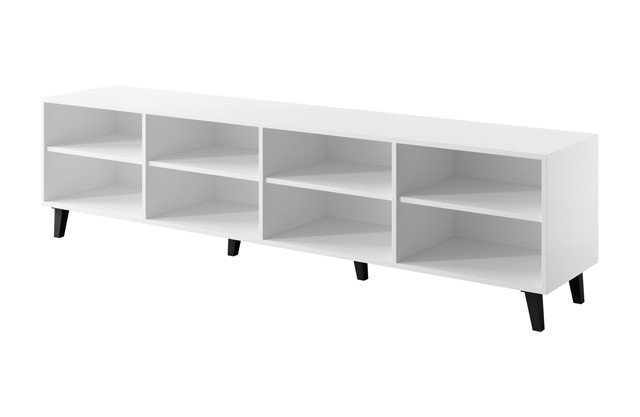 Szafka RTV BARI 200x42x52 biały mat - zdjęcie 2