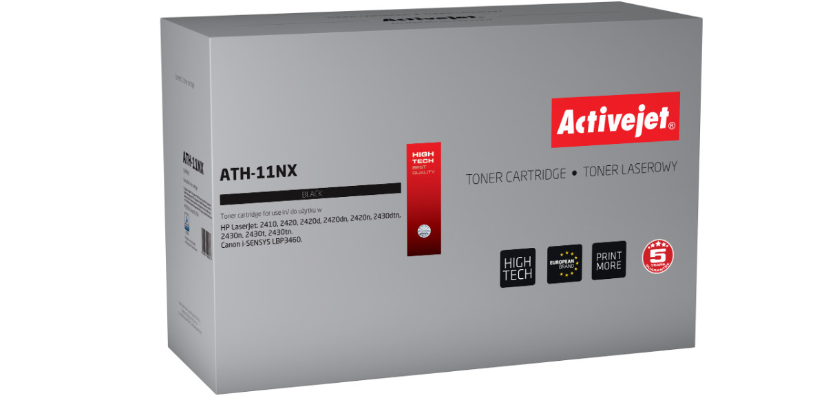 Activejet ATH-11NX Toner do drukarek HP, Canon, Zamiennik HP 11X Q6511X, Canon CRG-710H; Supreme; 13500 stron; czarny. - zdjęcie 6