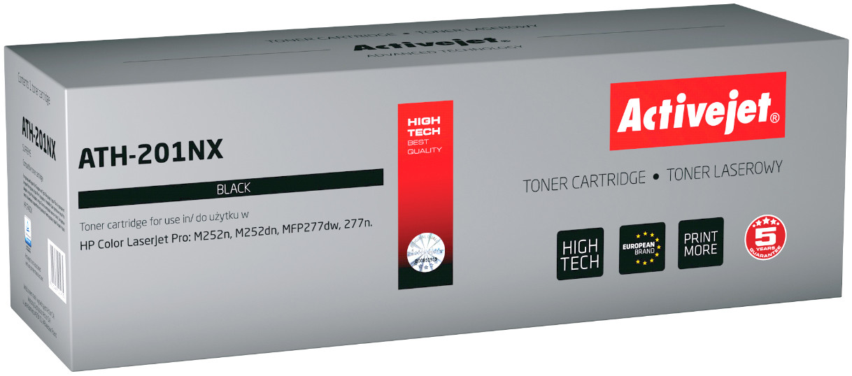Activejet ATH-201NX Toner do drukarki HP, Zamiennik HP 201X CF400X; CRG045H Supreme; 2800 stron; czarny. - zdjęcie 6