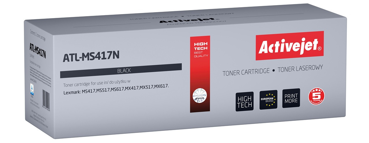 Activejet ATL-MS417N Toner do drukarki Lexmark, Zamiennik Lexmark 51B2H00; Supreme; 8500 stron; czarny. - zdjęcie 6