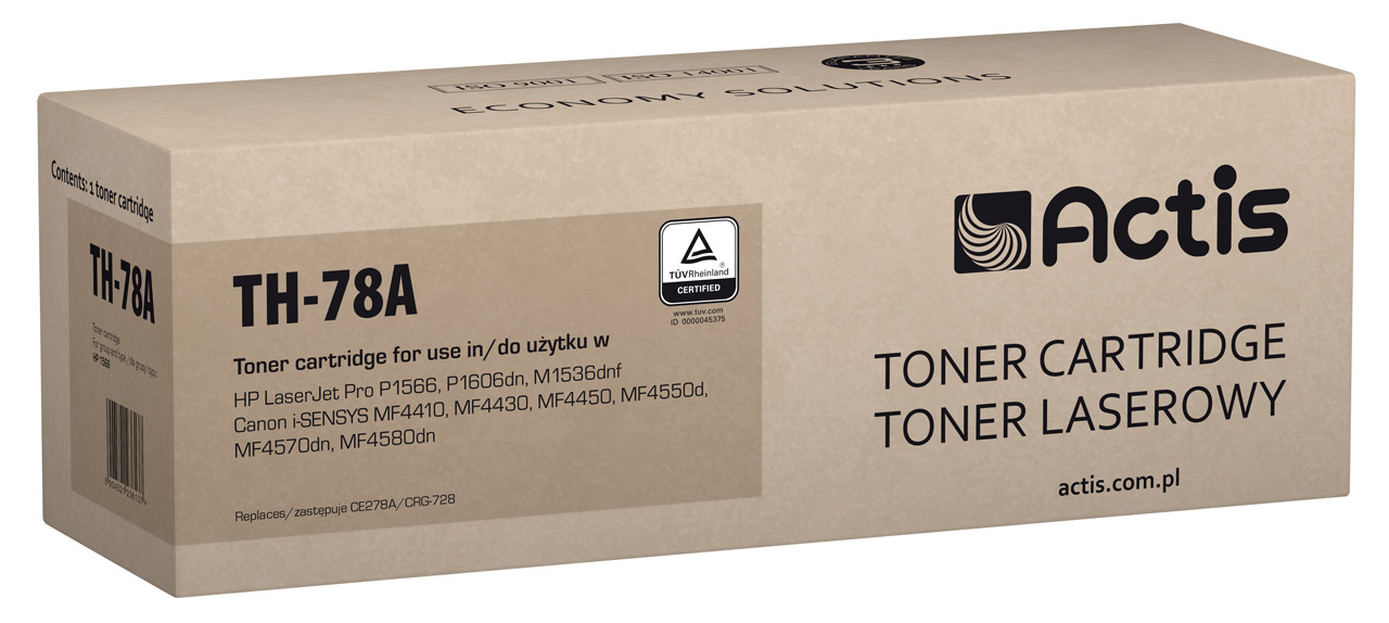 Actis TH-78A Toner do drukarek HP, Canon, Zamiennik HP 78A CE278A, Canon CRG-728; Standard; 2100 stron; czarny. - zdjęcie 1