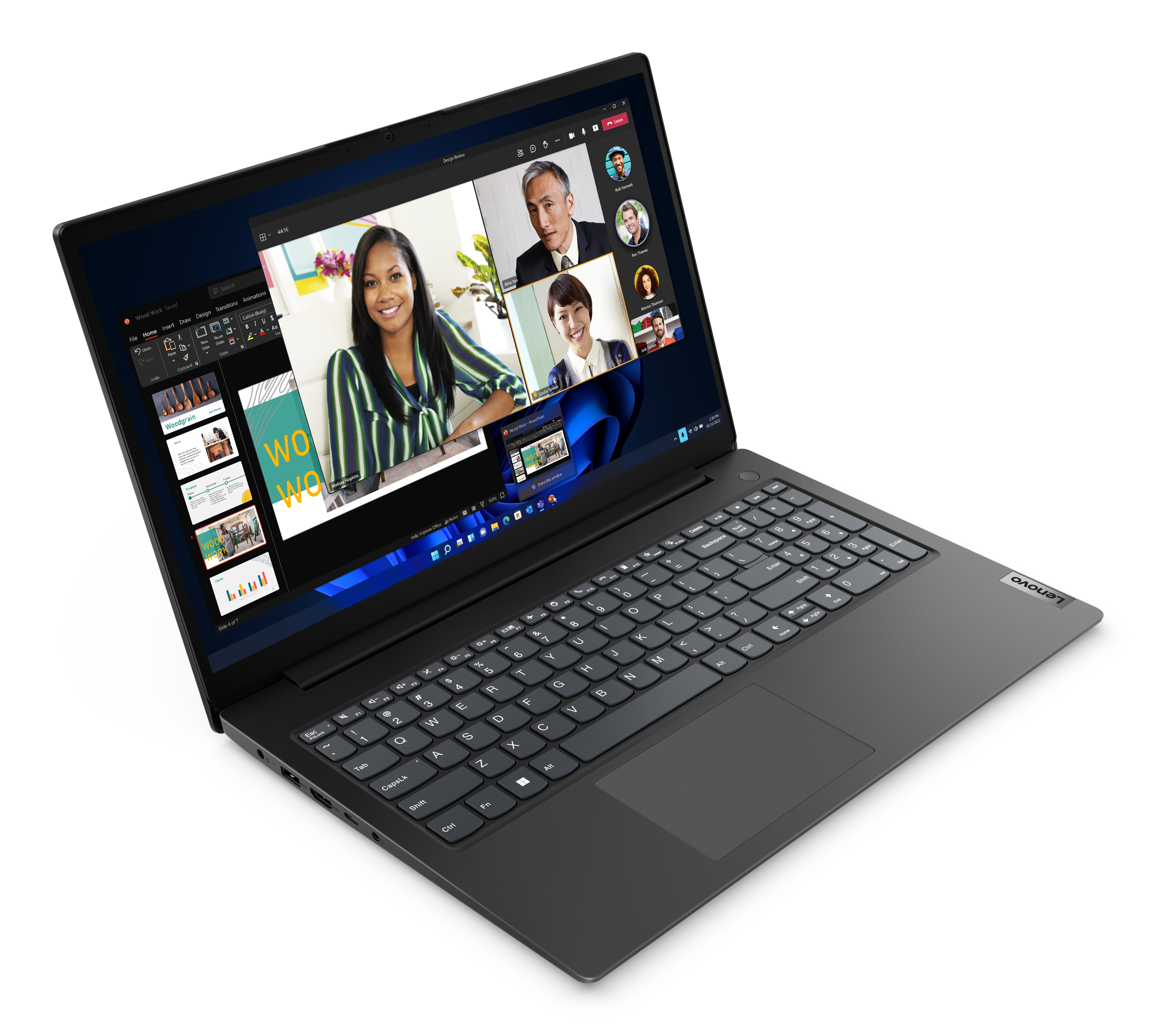 Lenovo V15 G4 IRU i3-1315U 15,6”FHD AG IPS 8GB SSD256 UHD 64EUs Cam720p LAN 38Wh NoOS 3Y Black - zdjęcie 3