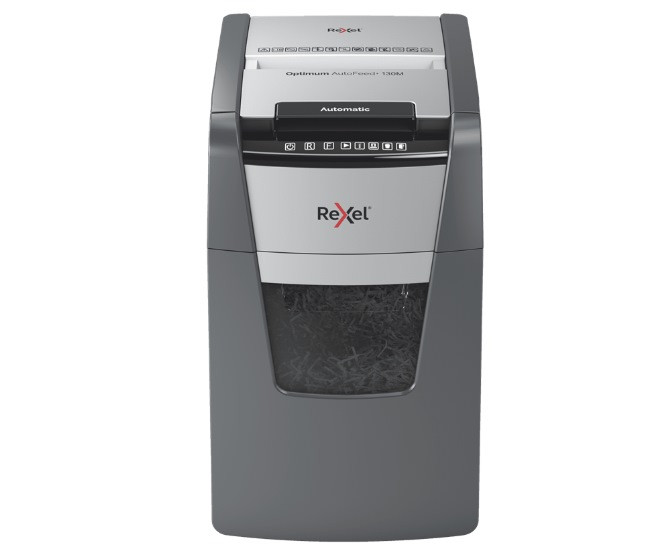 Rexel Niszczarka Optimum AutoFeed+ 130M, (P-5), 130 kartek, 44 l kosz - zdjęcie 1