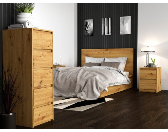 K2 KARO SZAFKA NOCNA 2 SZUFLADY ARTISAN - zdjęcie 3