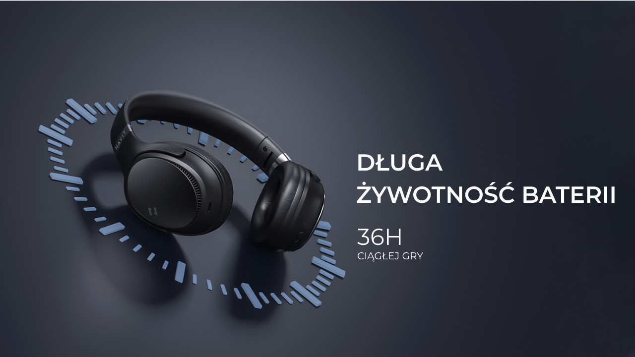 Słuchawki bluetooth Havit H630BT (beżowy) - zdjęcie 4
