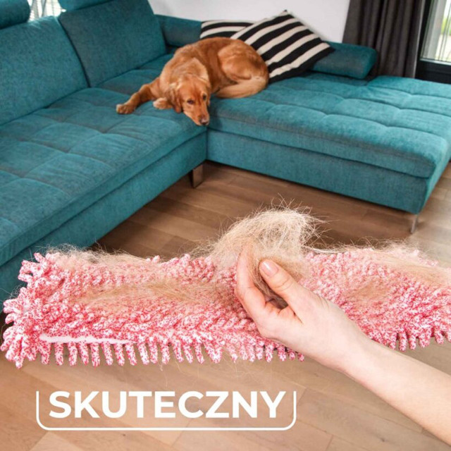 VILEDA Pet Pro Mop płaski 3D Chenille z drążkiem - zdjęcie 1