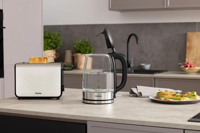 CZAJNIK AMICA SZKLANY KD 2050G INOX - zdjęcie 3