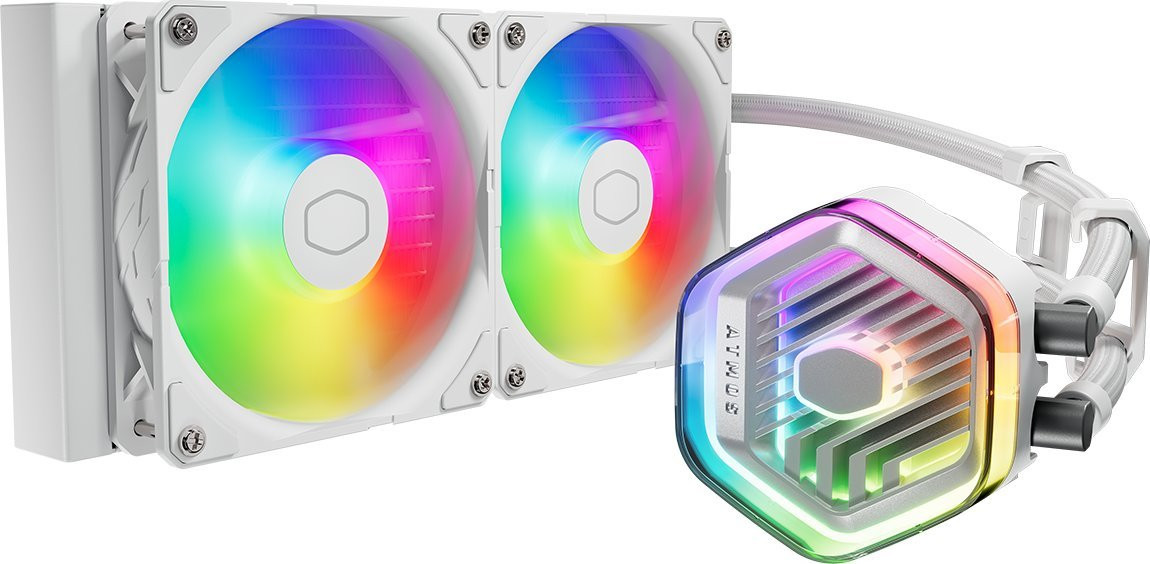 COOLER MASTER CHŁODZENIE WODNE MasterLiquid 240 Atmos ARGB White - zdjęcie 1