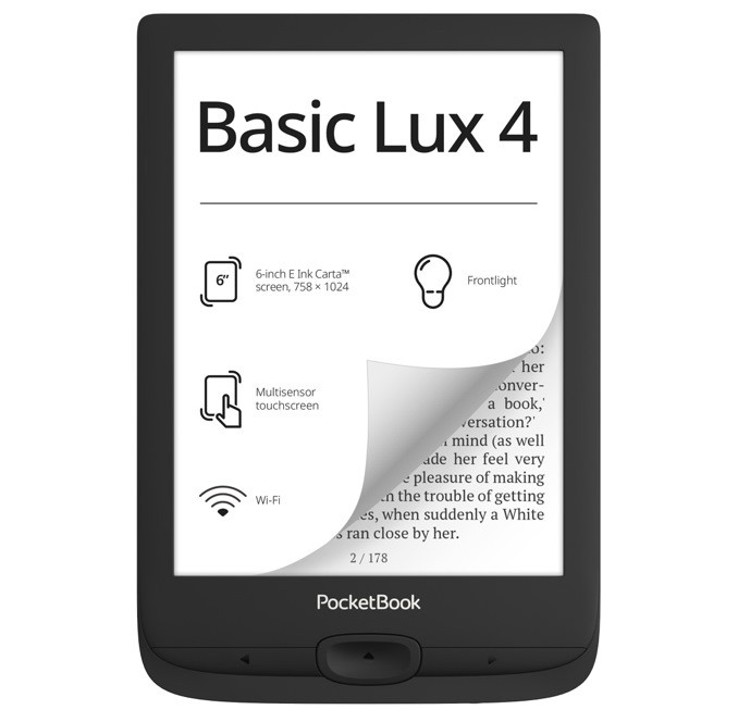 Czytnik e-booków PocketBook 618 Basic Lux 4 6" 8GB Wi-Fi Black - zdjęcie 3