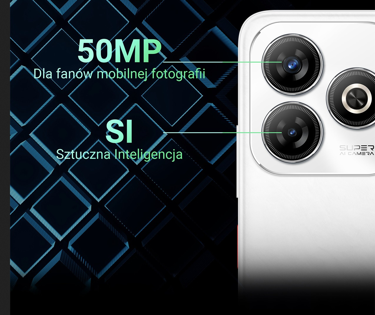 Smartfon ZTE Blade A75 4GB/128GB (Aqua Green) - zdjęcie 4