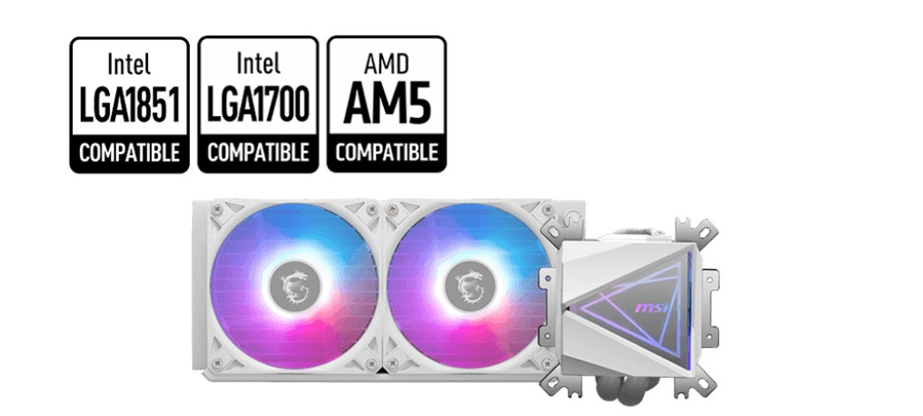 Chłodzenie wodne MSI MAG CORELIQUID I240 WHITE - zdjęcie 1