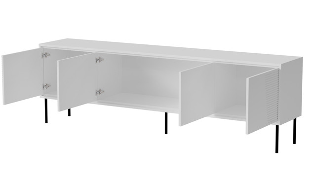 Szafka RTV ABI 4D 200x38x62 biały mat - zdjęcie 2