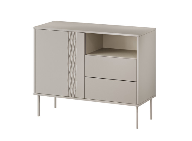 Komoda 1D2S TRESSE 100x40x75 kaszmir mat - zdjęcie 2