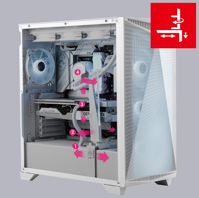 Obudowa MSI MPG GUNGNIR 300R AIRFLOW WHITE (306-7G21W21-W57) - zdjęcie 4
