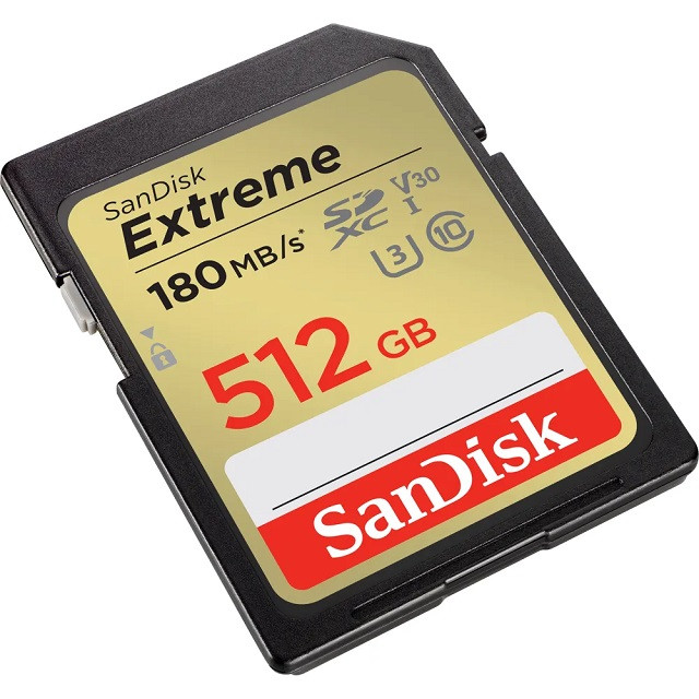 KARTA SANDISK EXTREME SDXC 512 GB 180/130 MB/s C10 V30 UHS-I U3 - zdjęcie 2