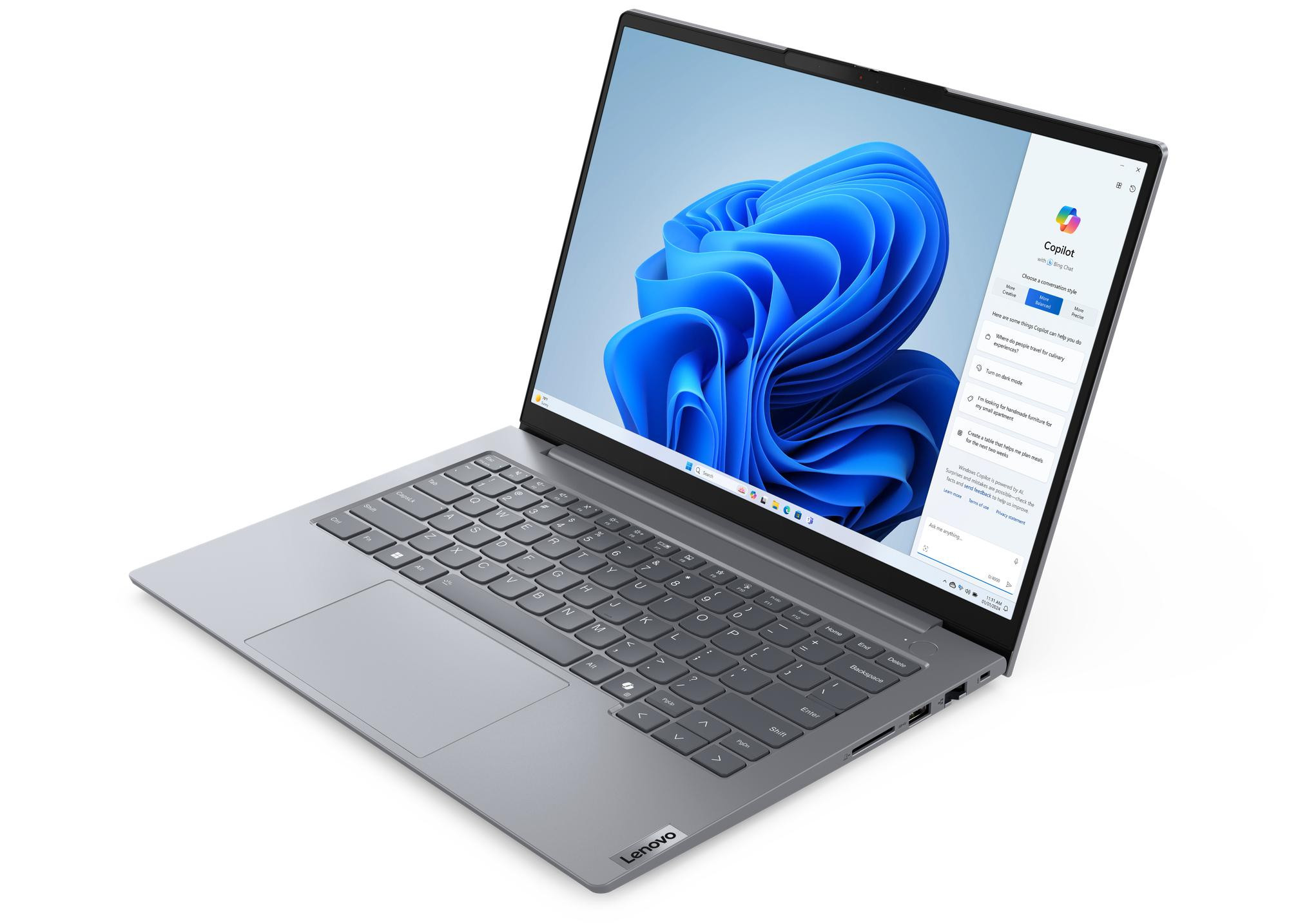 Lenovo ThinkBook 14 G7 Ultra 5 125U 14.0"WUXGA IPS 300nits AG 8GB DDR5 SSD512 Intel Graphics W11Pro Arctic Grey 3Y OnSite - zdjęcie 4