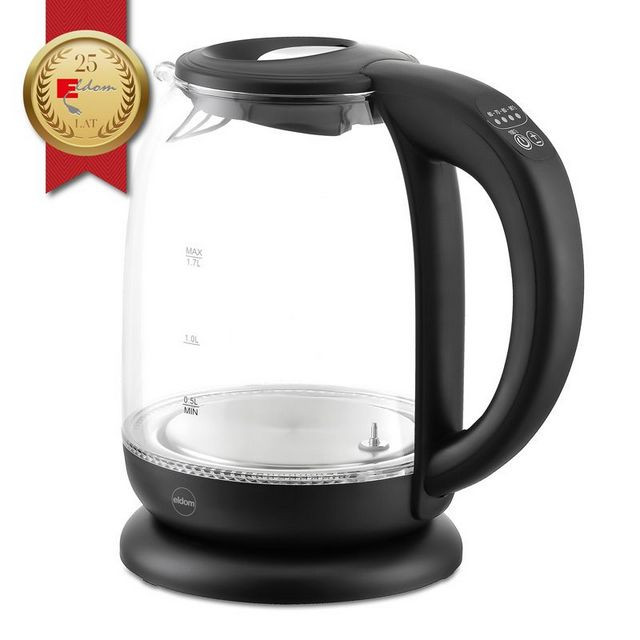 ELDOM CZAJNIK SZKLANY LUMI, POJ. 1,7 L,REG TEMP. W - zdjęcie 1