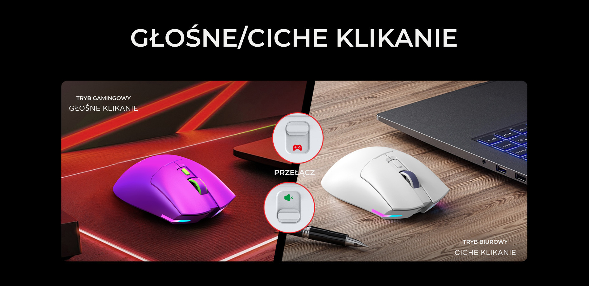 Mysz gamingowa bezprzewodowa Havit MS966WB (biały) - zdjęcie 4