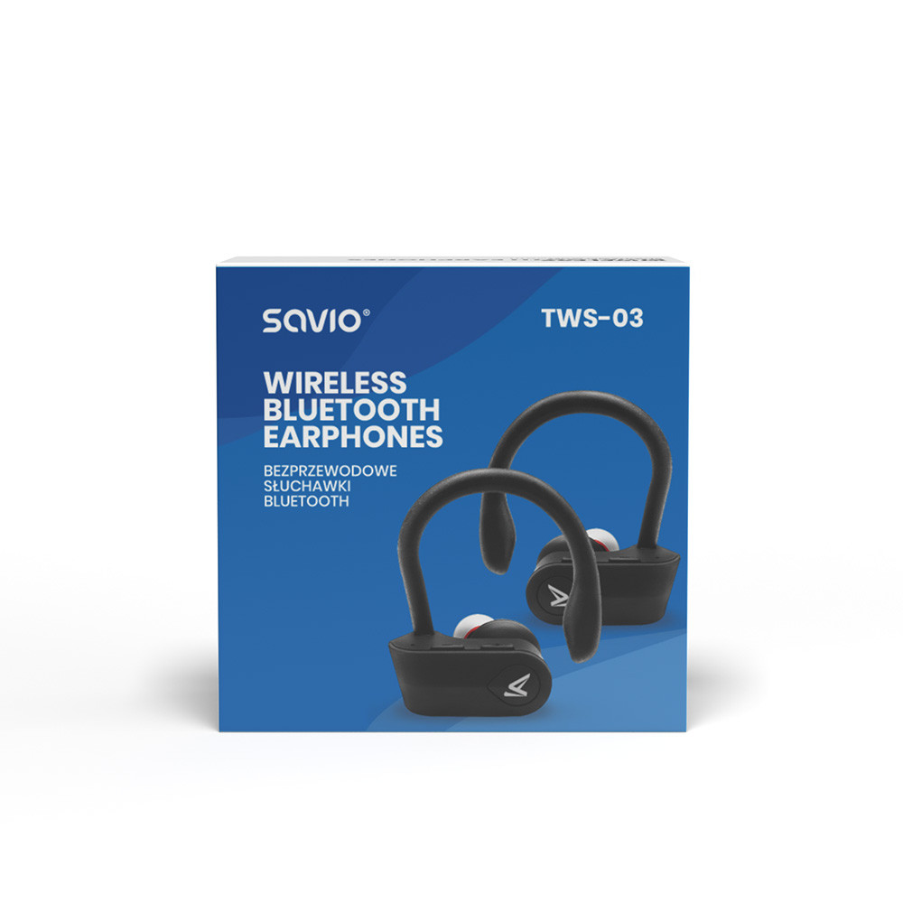 SAVIO BEZPRZEWODOWE SŁUCHAWKI BLUETOOTH TWS-03 - zdjęcie 3