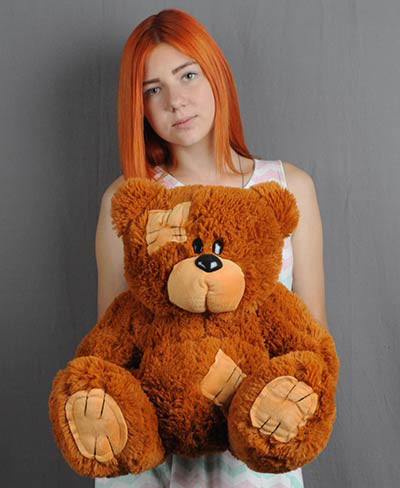 Miś TEDDY 60cm brązowy - zdjęcie 1