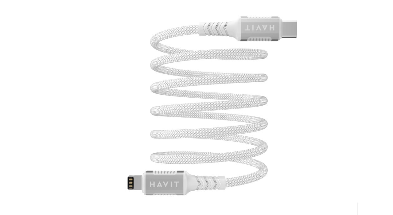 Kabel magnetyczny Havit Typ C-Lightning (biały) - zdjęcie 2