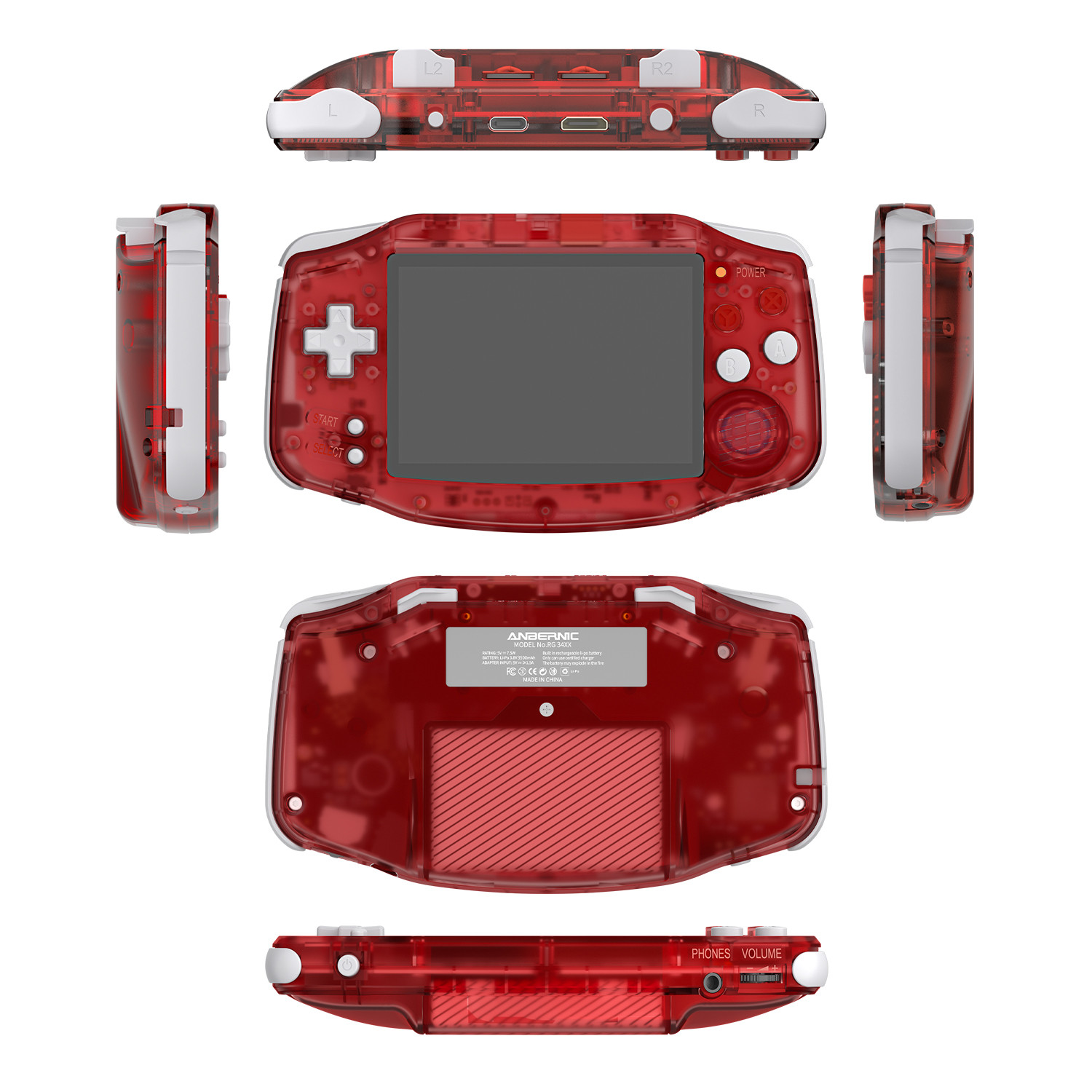 Konsola przenośna dla gier retro ANBERNIC RG34XX Red - zdjęcie 8