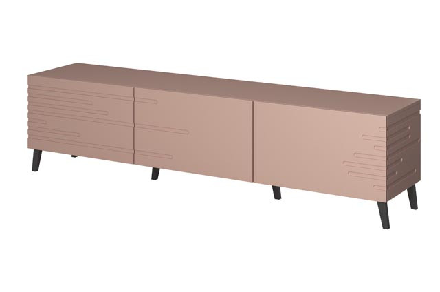 Szafka RTV NOVA 186x40x48 róż mat - zdjęcie 1