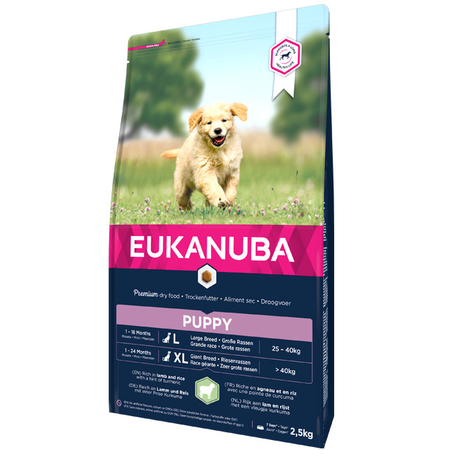 EUKANUBA Puppy & Junior rich in Lamb & Rice - sucha karma dla szczeniąt - 12kg - zdjęcie 1